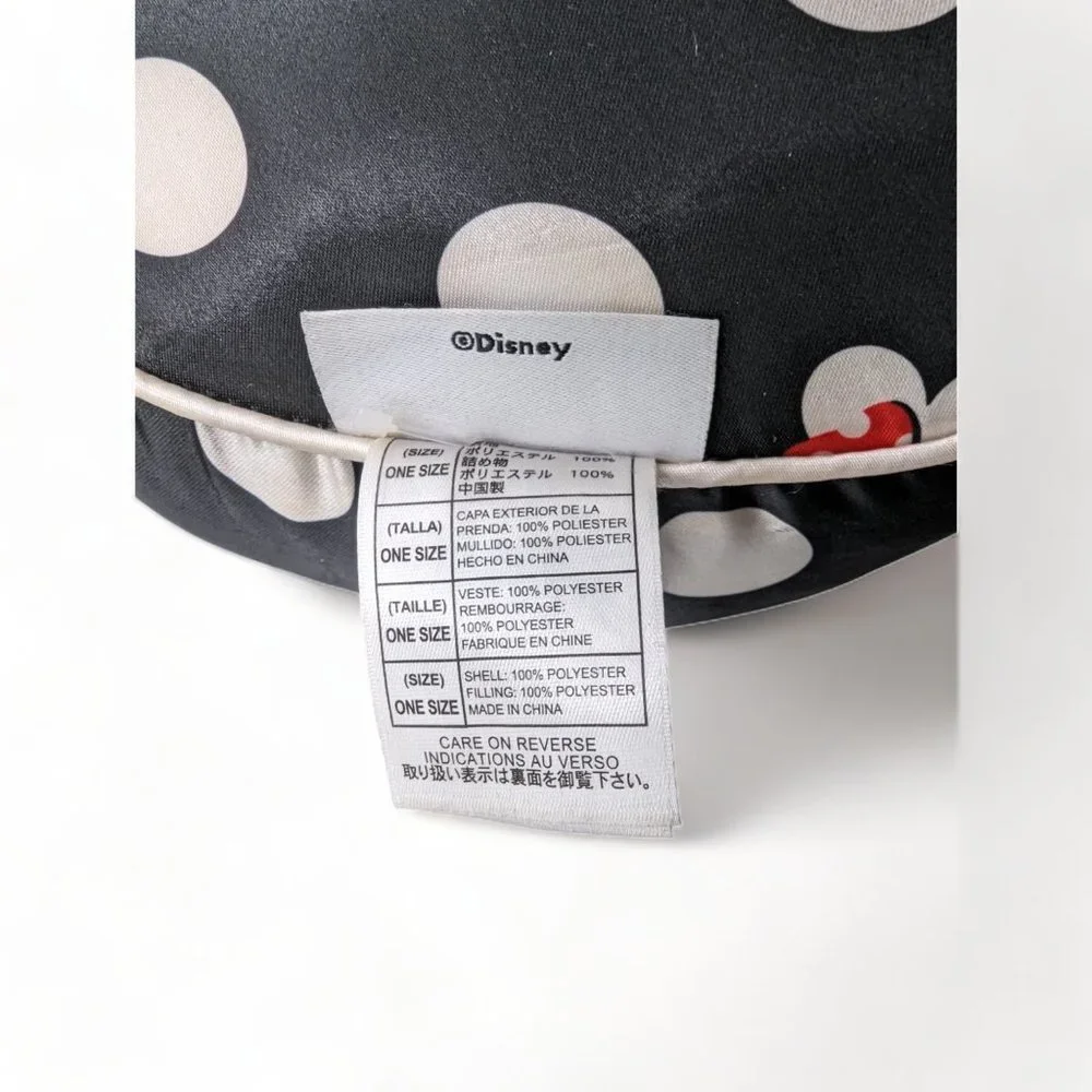Disney Parks Minnie Mouse Throw Bow Pillow Black Polka Dots and Minnie Mouse